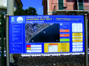 1 CARTELLONE GRANDE bandiera Blu Borghetto